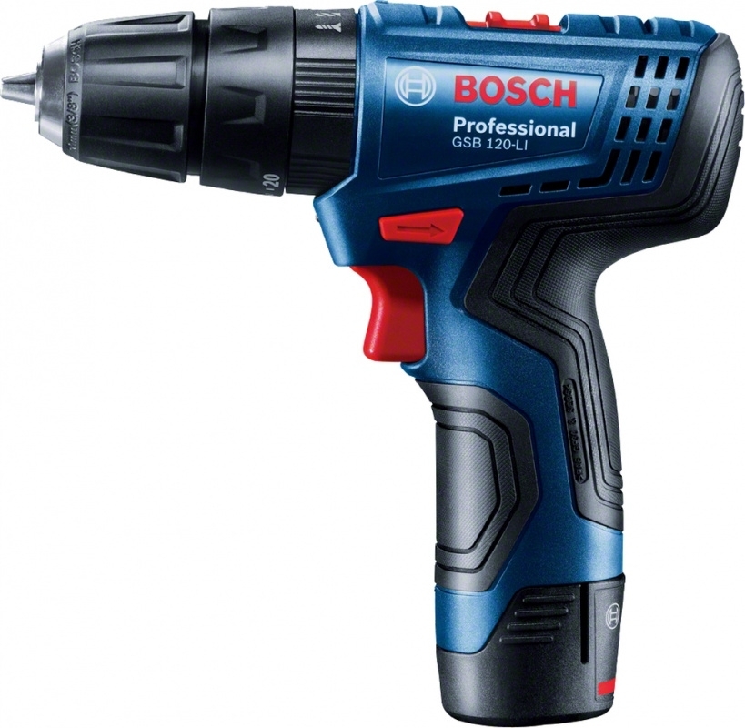 Дрель-шуруповерт Bosch GSB 120 Li, 12 В, 2 Ач, 30 Нм, щеточный