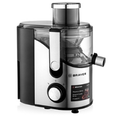 Соковыжималка BRAYER BR1710 серебристый, центробежная, 800 Вт, 350 мл, механическое