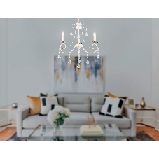 Светильник Ambrella light TR4915/3 WH/GD белый/золото E14/3 max 40W D550*860