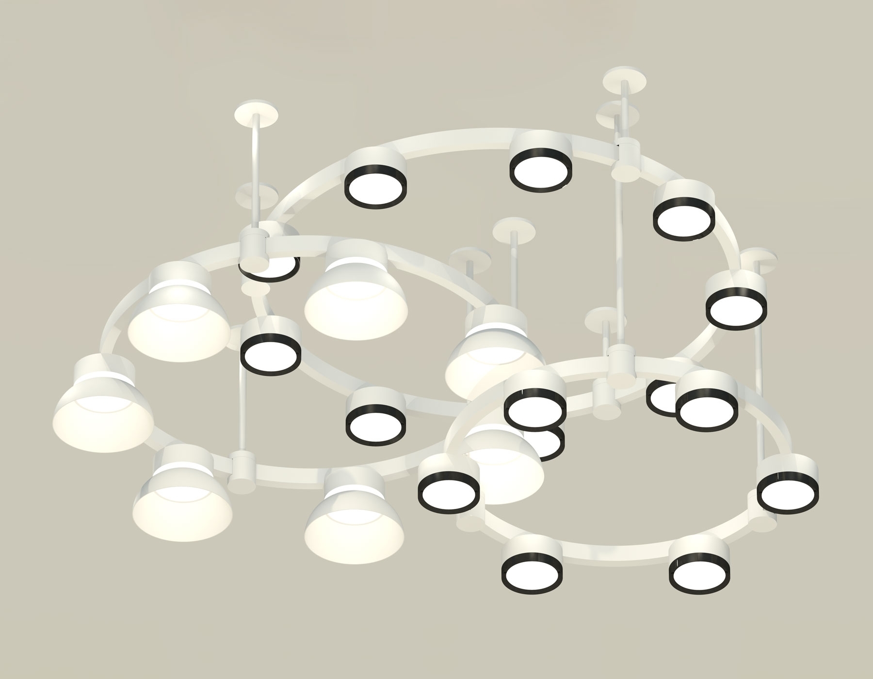 Светильник Ambrella light XR92212010/22 SWH/PBK/FR белый песок/черный полированный/белый матовый GX53