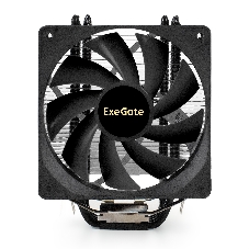 Кулер для процессора ExeGate Dark Magic EE400XL-PWM черный, 120 мм, алюминий/медь, 2400 об/мин, 37 дБ, 4 pin, 140 Вт, 155 мм