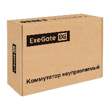 Коммутатор неуправляемый ExeGate EDES-1006D.4PoE-48W (6-портовый UTP 10/100 Base-Tx: 4 порта 802.3af (PoE), мощность PoE: 25W, суммарно 48W, 2 порта RJ45 uplink, настенный/настольный, металлический корпус)