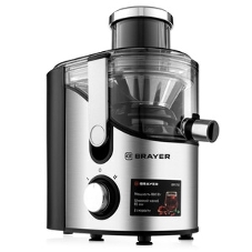 Соковыжималка BRAYER BR1710 серебристый, центробежная, 800 Вт, 350 мл, механическое