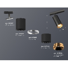 Светильник Ambrella light XT7402101 SBK/PYG черный песок/золото желтое полированное MR16 GU5.3