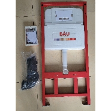 Инсталляция BAU PRO для подвесного унитаза с клавишей смыва BAU Stil Gun Grey, антивандальная, нержавеющая сталь темно-серый металлик