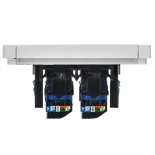 Розетка компьютерная IEK FORTE&PIANO FP234 2-ая RJ45 кат.6 белый