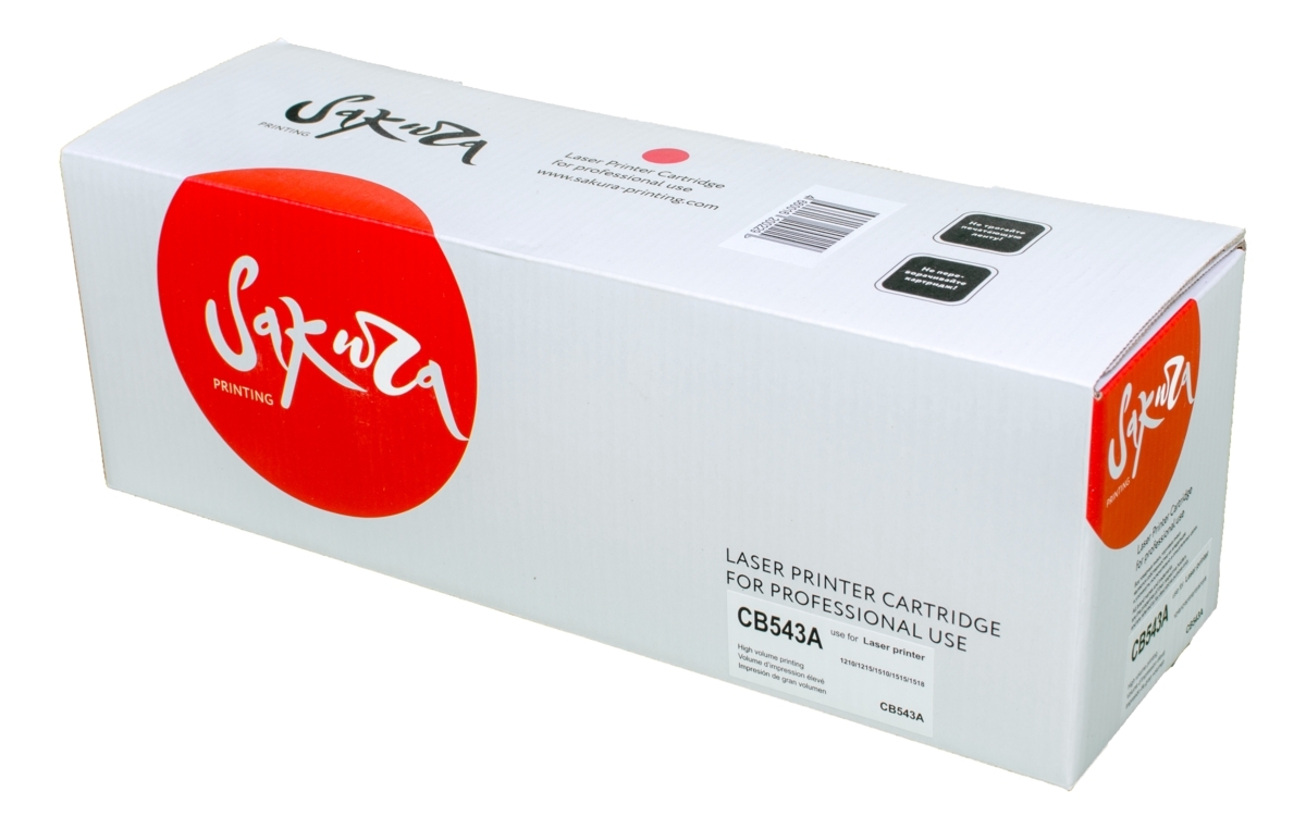 Картридж лазерный Sakura CB543A для HP Color LJ CM1312MFP/CP1215/CP1515/CP1518, пурпурный, 1500 к.
