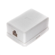 Розетка телефонная TA-101 RJ-11 (6P4C) внешняя 1 порт, белый