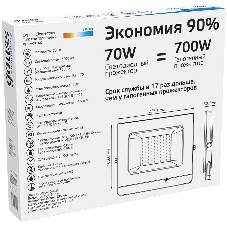 Прожектор светодиодный Gauss LED 70W 4900lm IP65 6500К белый