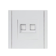 Розетка компьютерная IEK FORTE&PIANO FP234 2-ая RJ45 кат.6 белый