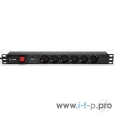 Блок розеток 5bites PDU619A-06 6S / AL / SWITCH / 1U / 19