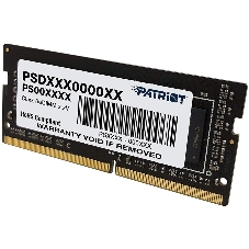 Оперативная память Patriot Signature, DDR4, 4GB (1x4 GB), 2666 MHz, CL19, SO-DIMM