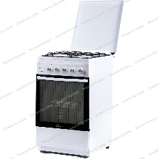 Плита газовая Flama N FG 24236 W белый, конфорок 4 газовых, духовка 50 л, 50 см x 85 см x 60 см