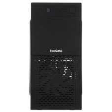 Компьютерный корпус Minitower ExeGate mEVO-7807-NPX400 (mATX, БП 400NPX 12см, 1хUSB+1хUSB 3.0, черный 1x12см с RGb подсветкой)