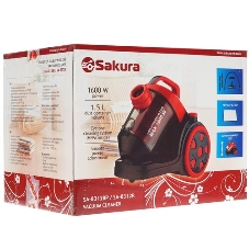 Пылесос Sakura SA-8315R красный/черный, 450/2400 Вт, уборка сухая, пылесборник контейнер 2 л
