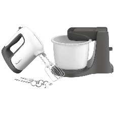 Миксер Moulinex HM464110 белый/серый, стационарный, 500 Вт, 2.5 л, 5 скоростей