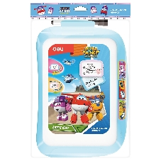 Доска магнитно-маркерная Deli EH50002 Super Wings магнитно-маркерная, лак, синий 20.5x28.6см пластик рама