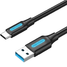 Переходник Vention USB 3.0 A Male to C Male Cable 1M черный PVC Type Переходник Vention USB 3.0 A Male to C Male Cable 1M черный PVC Type