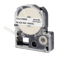 Картридж ленточный Cactus CS-LK3WBN черный шрифт, белый фон (9 мм, 9 м) для Epson LW300/LW400/LW700/LW600P/LW1000P/K400/Z700/Z900