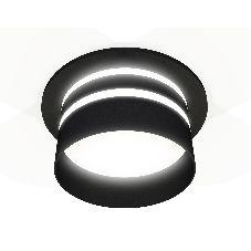 Комплект встраиваемого светильника Ambrella light XC7622042 SBK/FR черный песок/белый матовый MR16 GU5.3 (C7622, N7142)