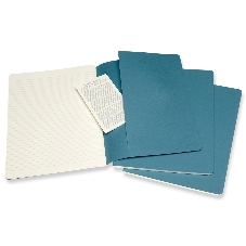 Блокнот Moleskine CAHIER JOURNAL CH023B44 XLarge 190х250 мм, обложка картон, 120 страниц, нелинованный, голубой (3 шт)