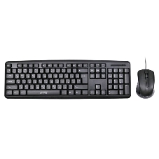 Комплект клавиатура+мышь Oklick 600M проводной, USB, 1200 DPI, чёрный