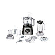 Кухонный комбайн Bosch MCM3501M 800 Вт, Скорости: 2, Блендер 1 л, Чаша 2.3 л, черный/серебристый