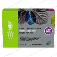 Чернила Cactus CS-BTD60/BT5000SET (3х48 мл и 1х108 мл) голубой/пурпурный/желтый/черный набор 4x252мл для Brother HL-T4000DW, DCP-T510W, DCP-T710W, MFC-T810W, MFC-T910DW, MFC-T4500DW, DCP-T420W, DCP-T520W, DCP-T720DW, DCP-T820DW, MFC-T920DW