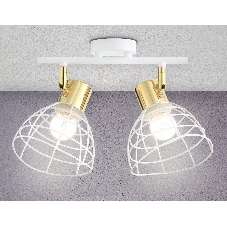 Светильник Ambrella light TR8601/2 WH/GD белый/золото E27*2 max 40W 260*154*230