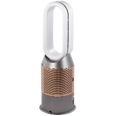 Очиститель-увлажнитель воздуха Dyson PH05 545007-01 белый/золотистый, 40 м², 5 л, HEPA H13, угольный фильтр, SCO-катализатор, УФ-стерилизация воды, управление со смартфона, датчики качества воздуха, 6 режимов работы