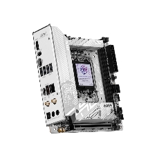 Материнская плата MSI MPG B860I EDGE TI WIFI, LGA 1851, Intel B860, 2xDDR5 (до 128 ГБ), 2xSATA, 2xM.2 (1xPCIe 5.0, 1xPCIe 4.0/SATA), 1xPCIe 5.0 x16, 1xHDMI, 1x5Gb LAN, Wi-Fi 7, Bluetooth 5.4, 1xUSB-C 40Gbps (Thunderbolt 4), 1xUSB-C 10Gbps, 1xUSB-A 10Gbps, 4xUSB-A 5Gbps, 2xUSB-A 2.0, 3x3.5 мм + S/PDIF оптический, 7.1, белый/серебристый, Mini-ITX