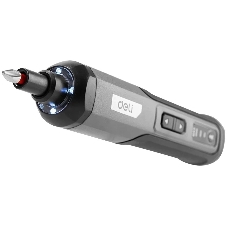 Отвертка аккумуляторная Deli DC160, (4В, 2А*ч, 5Нм, 300об/мин, Type-C, набор бит 24 шт, пласт. кейс)