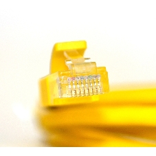 Патч-корд Greenconnect UTP прямой ethernet 0.5m cat.5е, RJ45, литой (Желтый) (GCR-LNC02-0.5m)