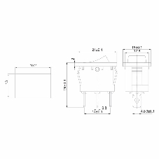 Выключатель клавишный Rexant 12V 15А (3с) ON-OFF зеленый с подсветкой Mini