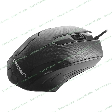 Мышь проводная Crown CMM-100 черный, 1000 dpi, USB, кнопки - 3