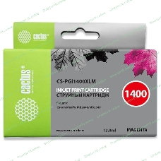 Картридж струйный Cactus CS-PGI1400XLM пурпурный (12 мл) для HP Canon MB2050/MB2350/MB2040/MB2340