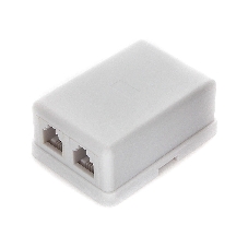 Розетка телефонная TA-102 RJ-11 (6P4C) внешняя 2 порта, белый