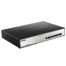 Коммутатор D-Link DGS-1008MP/B1A, 8×1 Гбит/с, неуправляемый