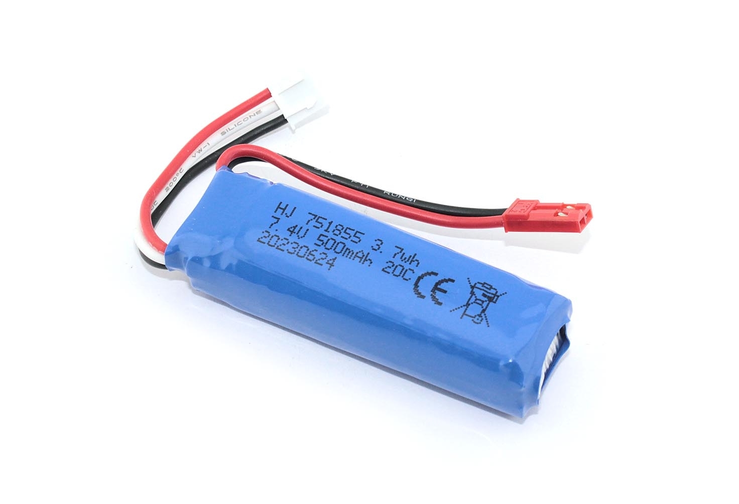 Портативный аккумулятор Li-Pol 7.4v 751855 500mAh JST