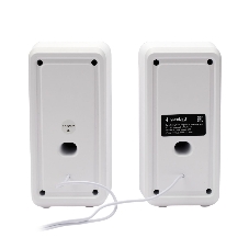 Акустическая система 2.0 Gembird SPK-305-W, 10Вт, пластик, рег.громкости, RGB подсветка, белый