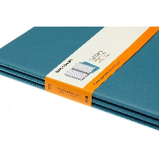 Блокнот Moleskine CAHIER JOURNAL CH023B44 XLarge 190х250 мм, обложка картон, 120 страниц, нелинованный, голубой (3 шт)