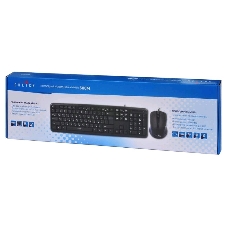 Комплект клавиатура+мышь Oklick 600M проводной, USB, 1200 DPI, чёрный