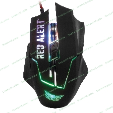 Мышь проводная Qumo Dragon War Red Alert черный, 2400 dpi, USB, кнопки - 7