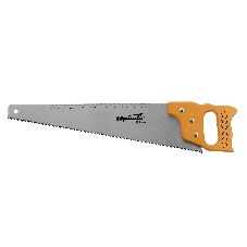 Ножовка по дереву Sparta 500 мм, 7-8 ТРI, каленый зуб, линейка, деревянная рукоятка