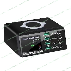 Сетевое зарядное устройство ICharge 8 Max для 9-ти телефонов/ноутбуков с индикацией потребления