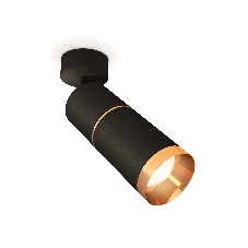 Светильник Ambrella Light XM6313012 SBK/PYG черный песок/золото желтое полированное MR16 GU5.3
