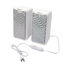 Акустическая система 2.0 Gembird SPK-305-W, 10Вт, пластик, рег.громкости, RGB подсветка, белый