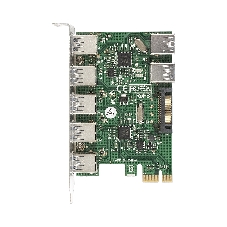 Контроллер ExeGate EXE-317 PCI-E 2.0, 5*USB 3.0 ext + 2*USB 3.0 int, разъем доп.питания (OEM)