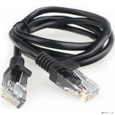 Патч-корд CCA light UTP Гарнизон PC-UTP-5e-1-BK cat.5e, 1м, литой, многожильный черный