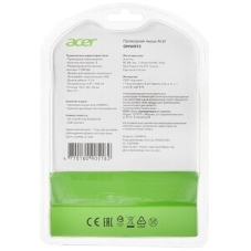 Мышь проводная Acer OMW012 черный/красный, 1200 dpi, USB, кнопки - 3